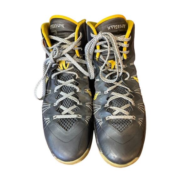 Nike Hyperdunk sneakers Armory Slate 2013 gray and yellow high top basketball - Picture 3 of 7